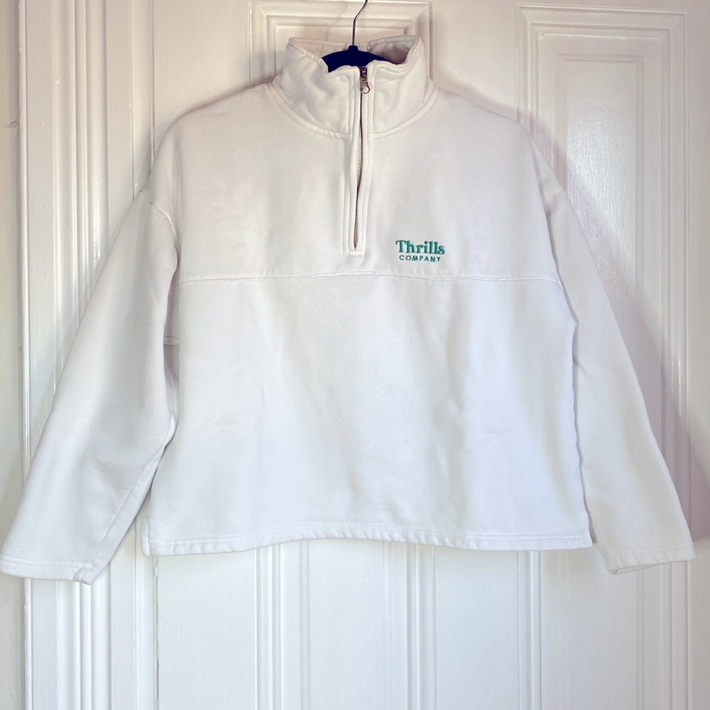 Thrills 3/4 zip pullover sweater